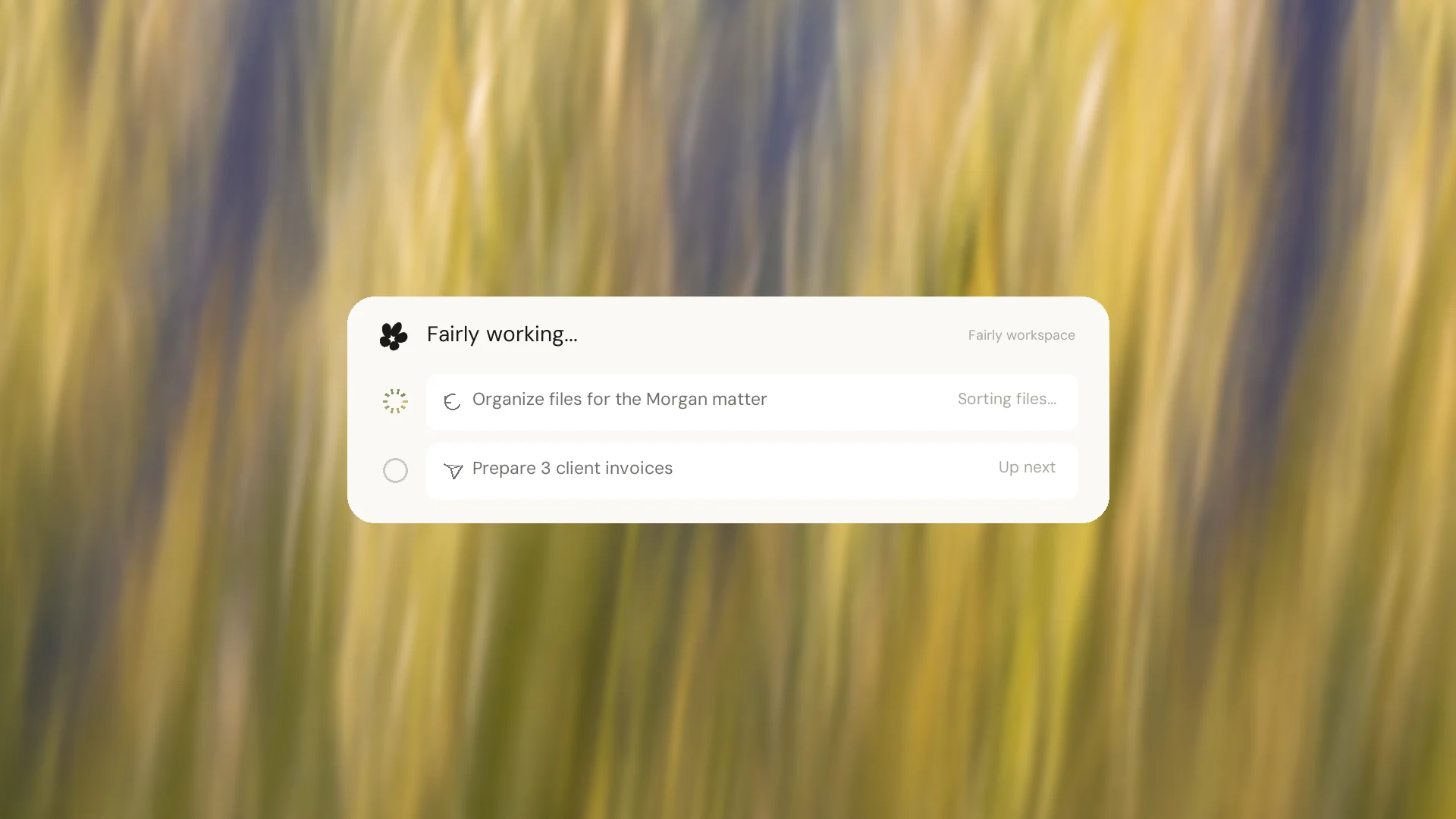Fairly organizes matter documents and billing information